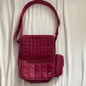 Lug crossbody bag. Maroon